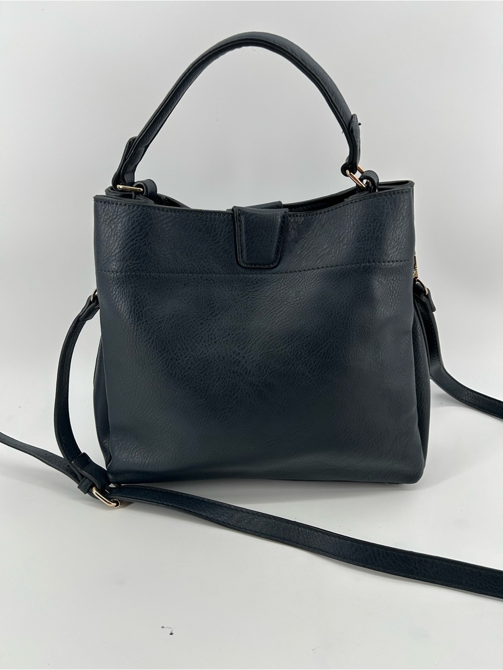 Jen & Co Tati Vegan Satchel Bag Dark midnight Blue Everyday Wear